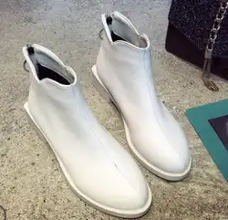 2019 г. Новые модные ботинки на молнии сзади женские зимние ботинки martin из лакированной кожи на толстом высоком каблуке в британском стиле