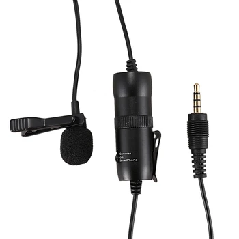 

6m Wired Vlog Recording Condenser Microphone for Canon Nikon DSLR Camcorders, SuperLav Lapel Microphone Studio Microphone for iP