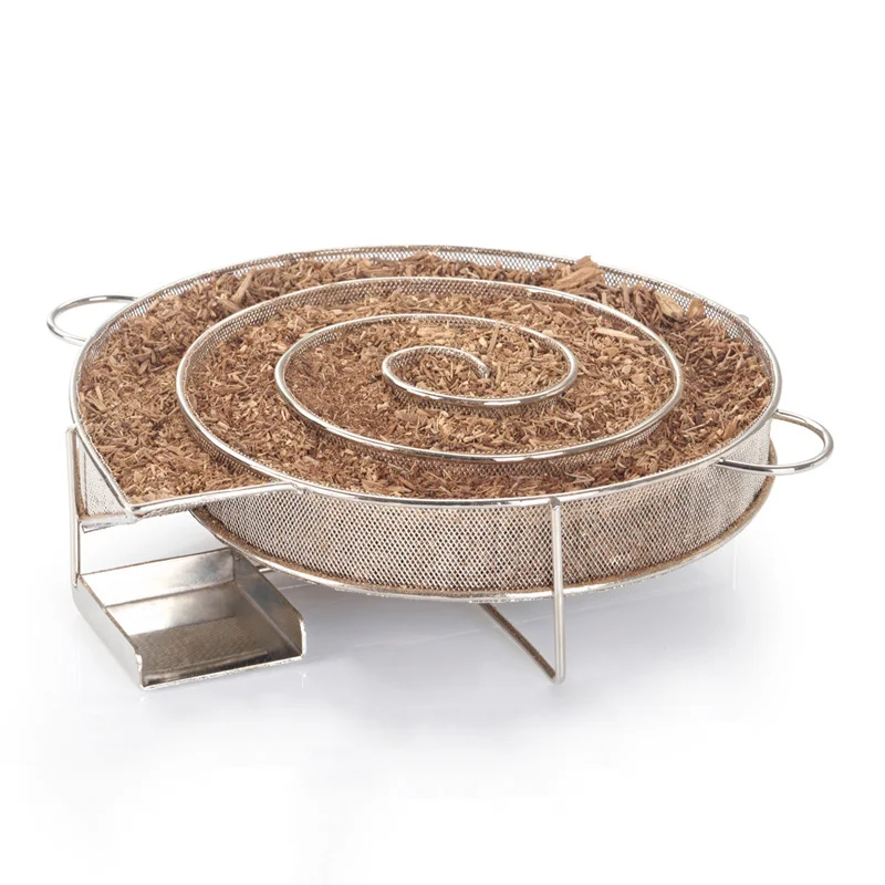 BBQ Grill Accessories Steel Cold Smoke Generator Round Grill Smoker Box 8.07inch Apple Small Wood Chips Smoker Bacon Meat Fish