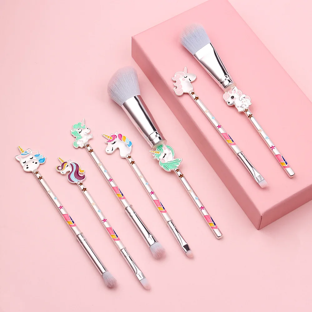 

New Hot Unicorn Makeup Brushes Set Make up pincel maquiagems Powder Cosmetics Eye lip Highlighter Glitter Diamond Blush kits