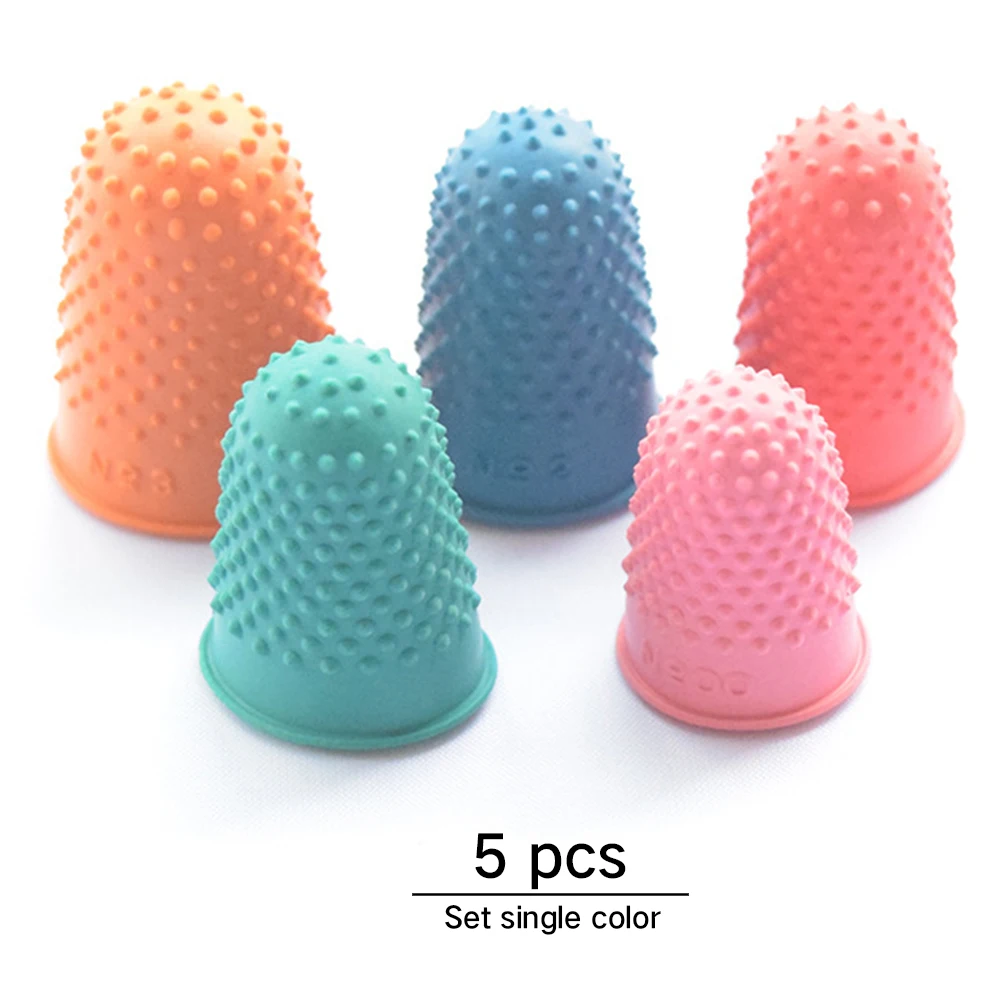 5Pcs Counting Cone Rubber Thimble Protector Sewing Quilter Finger Tip CrafCF 