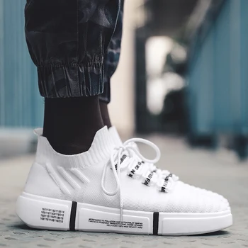 

2019 Men Sneakers Lightweight Sports Running Shoes Sneakers Mesh Breathable Flats Jogging Walking Adult Male Shoes Black MM-151