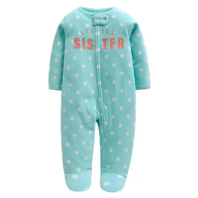 Цельная флисовая одежда для маленьких мальчиков и девочек на весну и осень, новая брендовая одежда для новорожденных, детский комбинезон, Пижама - Цвет: 3