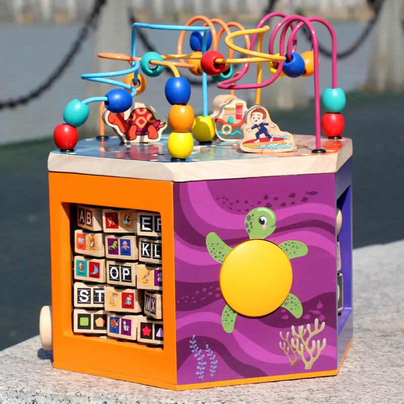 

SOURCE Supply of Goods Multi-functional Music Six-Sided Oceans Bead-stringing Toy 1-5-Year-Old Children Early Childhood Educatio
