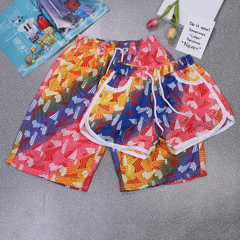 Couple Beach Surf Board Shorts Men Summer Quick Dry Water Sports Elastic Waist Floral Plant Prited Swim Male Women | Мужская одежда