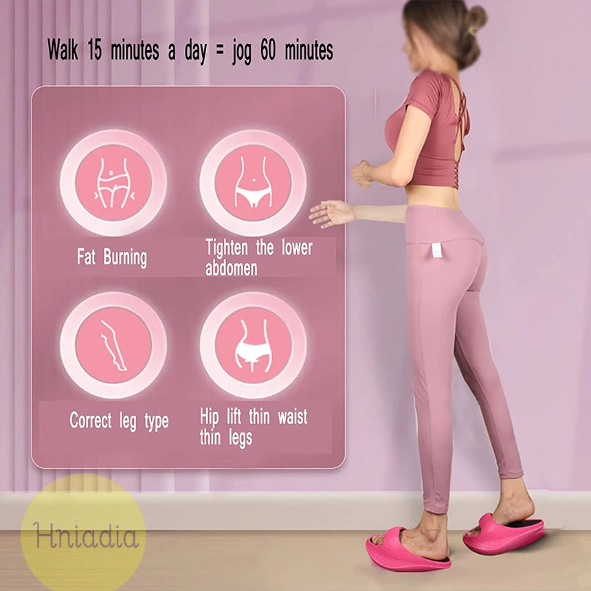 Hniadia Weight Loss Toning Shoes Leg Slimming Hips Shaping Fitness Home Sandals Thick Increased Filp Flops Toning Shoes