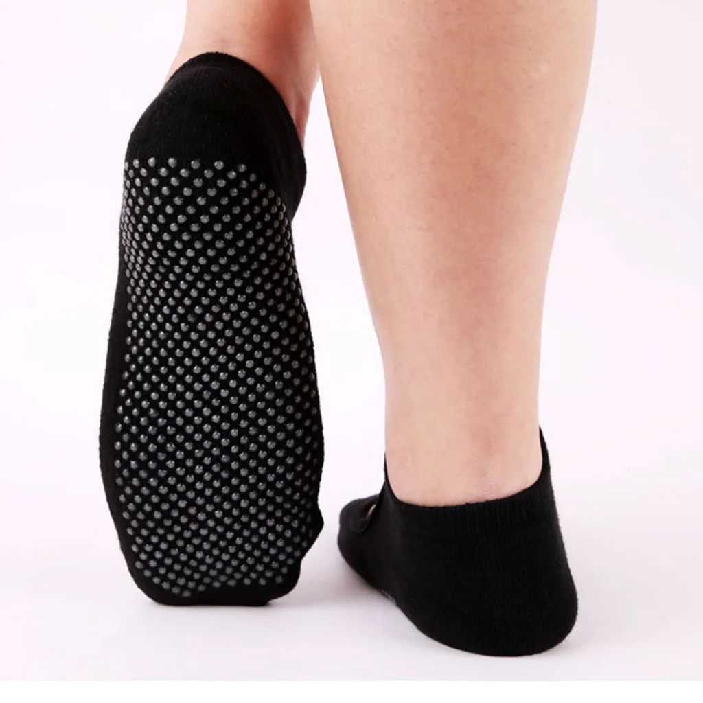Носки для танцев женская обувь для занятий спортом, пилатеса Нескользящие короткие носки ручки однотонные балетки d91016