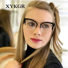 XYKGR trend new half frame ladies goggles ladies fashion optical computer glasses frame ladies black glasses frames