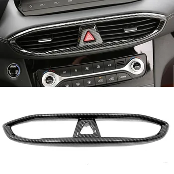 

For Hyundai Santa Fe (TM) 2019 2020 ABS Interior Middles Center Console A/C Air Vent Outlet Cover Trim 1PCS Car Accessories