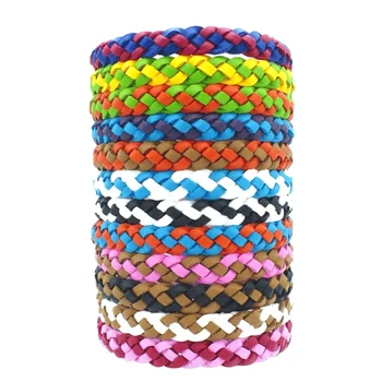 

12pcs Mosquito Repellent Bracelet Waterproof Spiral Wrist Band Outdoor Indoor Insect Protection Pest Control Rope Ring