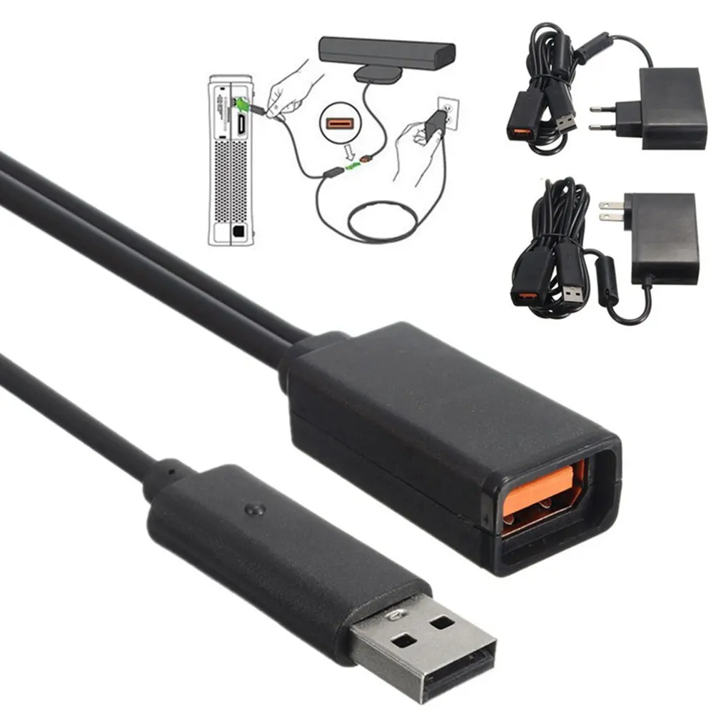 USB адаптер переменного тока источник питания для xbox 360 xbox 360 Kinect кабель датчика AC 100 V-240 V адаптер питания