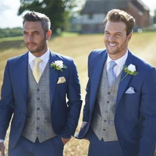 Горячая Распродажа Свадебные приталенные смокинги костюмы для мужчин пиджак по индивидуальному заказу жилет и брюки костюм из трех предметов строгие костюмы для выпускного