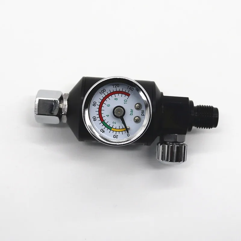 에어 필터 스프레이 건이 있는 에어 레귤레이터 에어 레귤레이터 게이지 에어 스프레이 인라인 워터 트랩 필터 도구 페인트 스프레이 건 레귤레이터