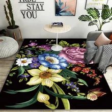 Мягкий ковер с цветочным принтом для гостиной, пола, спальни, большой ковер, домашний ковер, коврик для двери, украшение