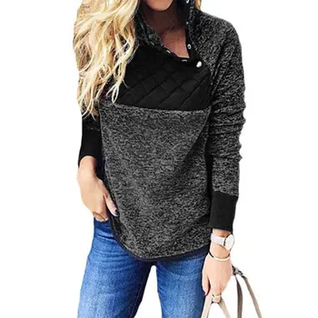 

Female Fleece Oversized Hoodie Women Autumn Faux Fur Patchwork Turtleneck Casual Plus Size Sweatshirt Female Winter Pullovers