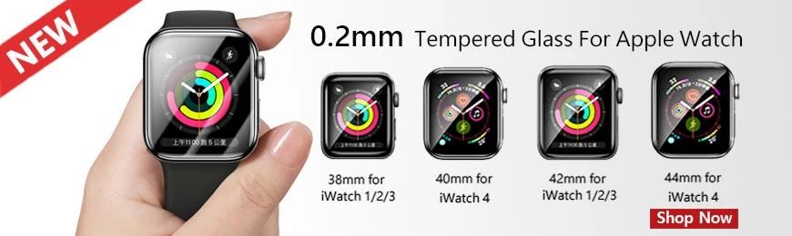 Тонкое защитное стекло Baseus 0,23 мм для Apple Watch 1 2 3 4 5 3D полное покрытие закаленное стекло для iWatch 4 3 2 Защита экрана