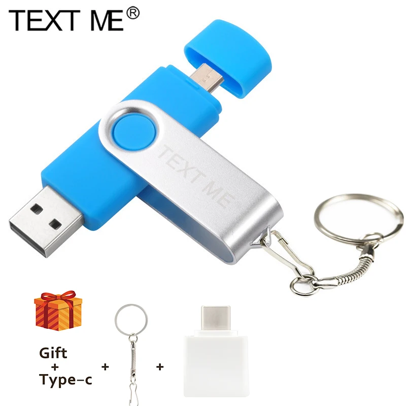 USB флеш накопитель TEXT ME OTG 3 в 1 360 4/8/16/32 ГБ|USB флэш-накопители| |