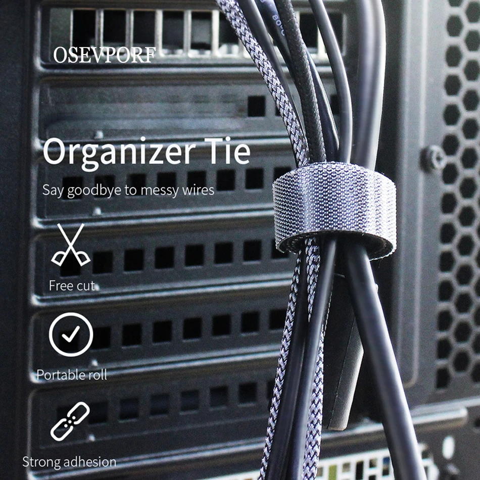 

OSEVPORF Cable Organizer Wire Winder Earphone Holder Mouse Cord Protector HDMI Cable Management For iPhone Samsung Xiaomi Huawei