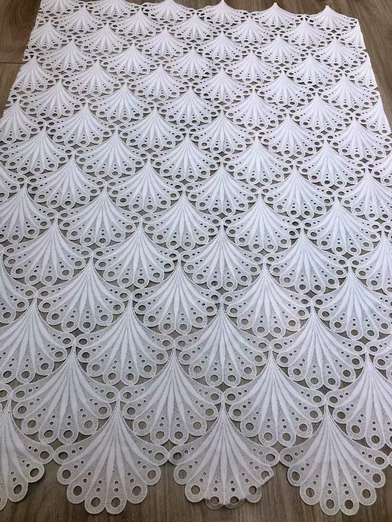 Latest Very beautiful big flowers African Cord lace smooth cotton Nigerian Swiss Voile Lace For Wedding Top quality DG916