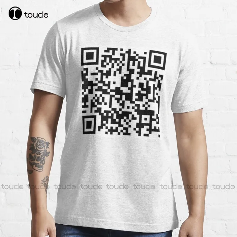 Мужская хлопковая футболка Rickroll с Qr-кодом Рик эстли никогда не откажется | одежда