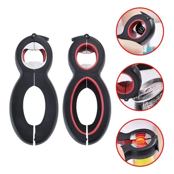 

1pcs Multifunctional 6 In 1 Simple Can Opener Multifunctional Plastic Bottle Opener Kitchen Gadget