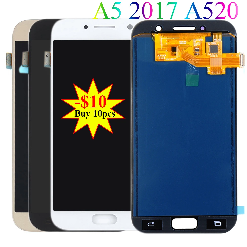 

For Samsung Galaxy A5 2017 A520F SM-A520F A520 LCD Display Touch Screen Digitizer Glass Assembly Pantalla Panel Replacement Part