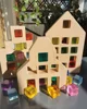 Kids Montessori Wooden Toys Large Dutch Wood House with Lucite Cube Creative Education Blocks Birthday Gift 1