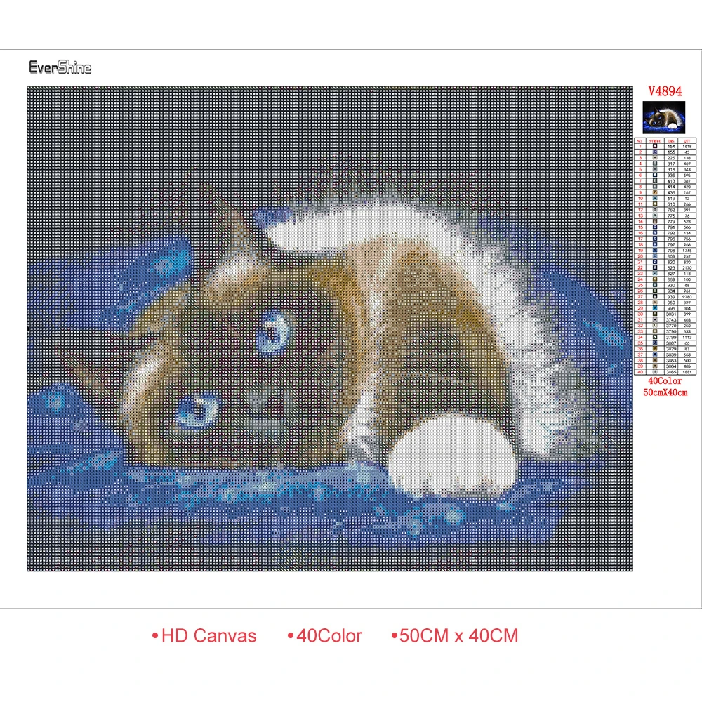EverShine картина алмазная живопись вышивка крестом кошки алмазная вышивка животные картины алмазная мозаика картина стразами домашнего декора