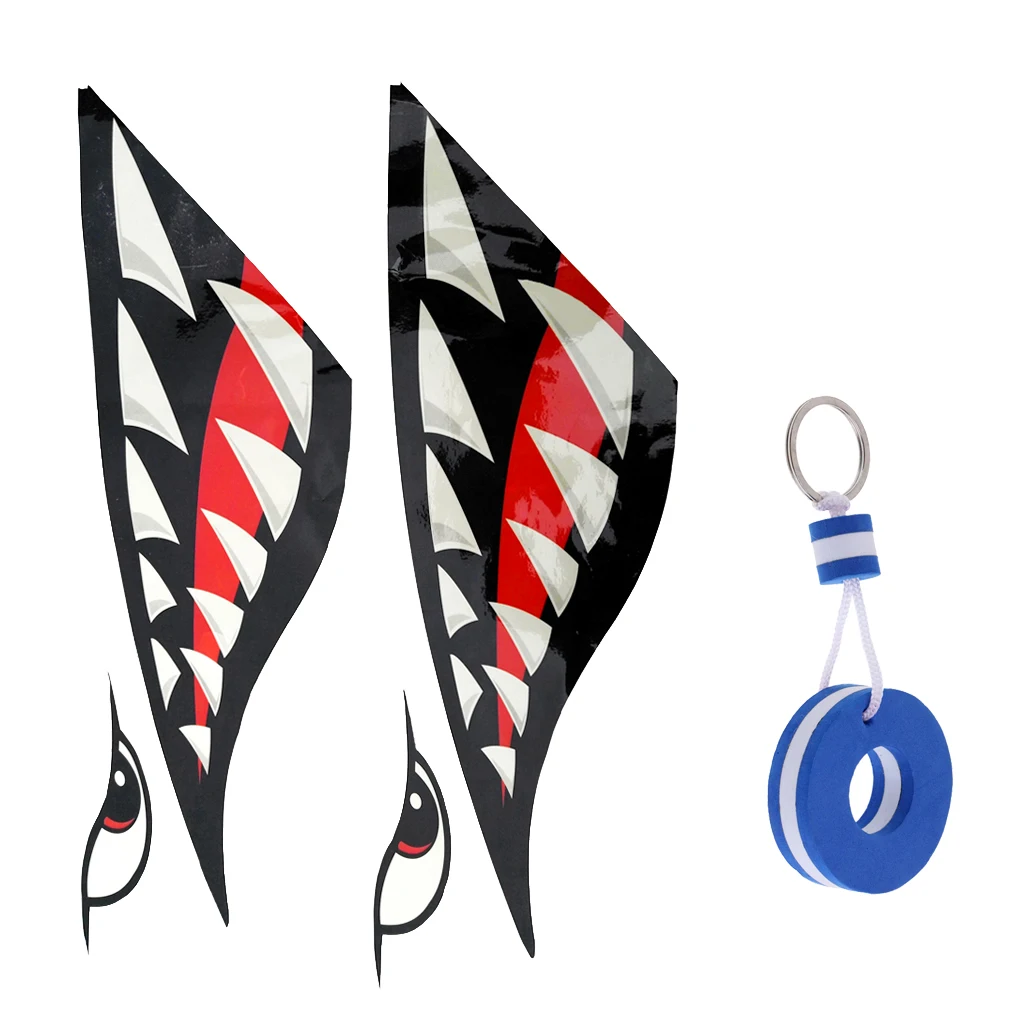 2x  Decals Sticker + Buoy Floating Key Ring Fishing Boat Kayak