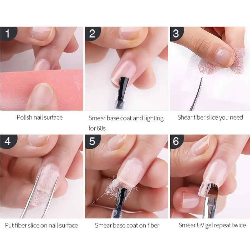10 листов для наращивания ногтей из стекловолокна простота практичная простота в эксплуатации гвоздь клей для ногтей протектор 15,4X9,5 см