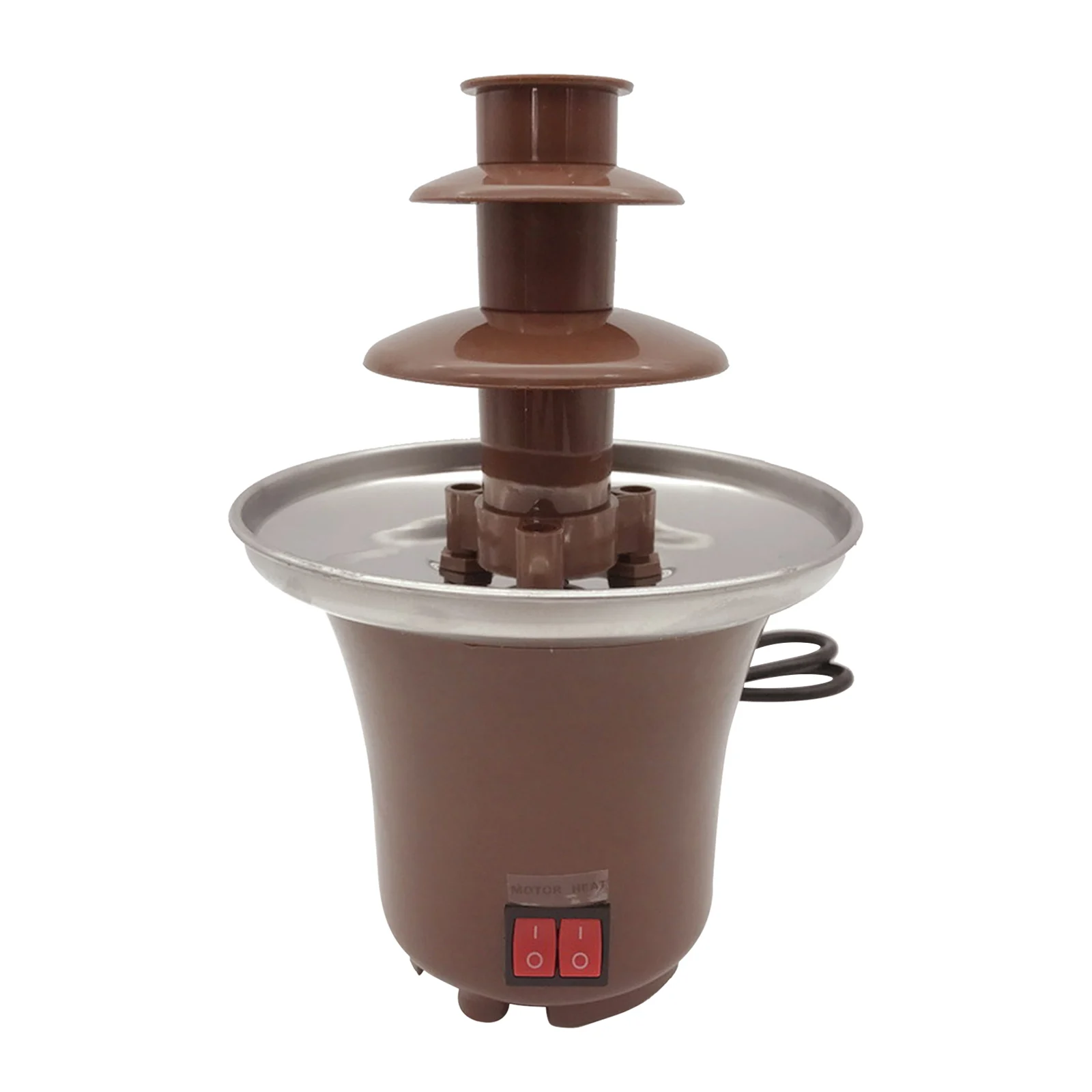 Chocolate Fondue Fountain Machine 3 Tiers For Nacho Cheese BBQ Sauce US Plug