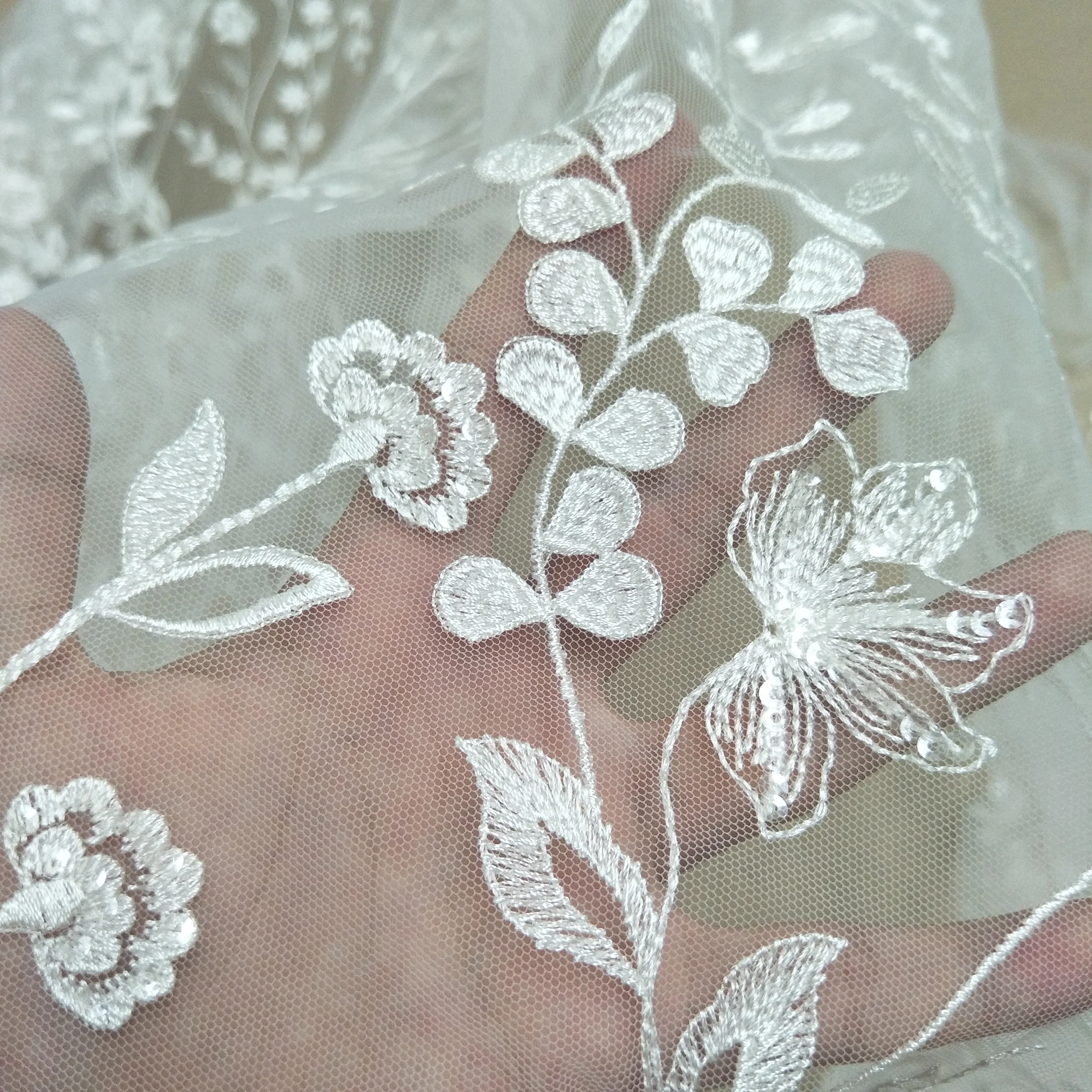 bridal wedding gown dress lace fabric 130cm width bridal lace fashion dress sell by yard sequins jacquard lace fabric,cotton voile lace fabric,lace trim fabric
