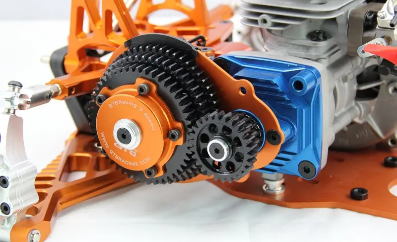 GTB racing 3 скорости передачи Набор для Hpi Baja 5B/5 T/5SC - Цвет: with clear cover