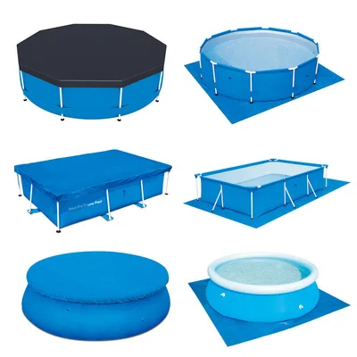 Thick PE Woven Tarpaulin for Swimming Pool, Round, Square, Waterproof, Rainproof Cloth, Dust Cover, Cushion Cloth foldable pool covers kiddie pool dust cover for pet bath pool round pool cover solar tarpaulin swimming pool protection cover