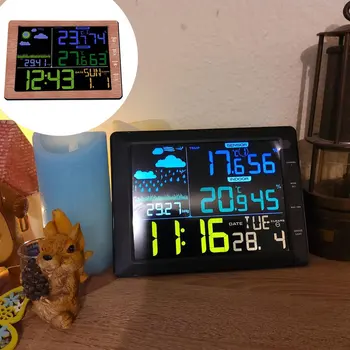 

Weather Station with Color Display Outdoor Sensor Air Pressure Barometer Temperature Weather Forecast Frost Alarm Date Time