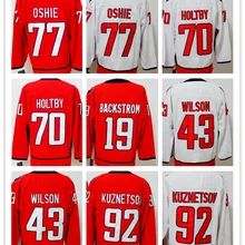 Все сшитые мужские футболки TJ Oshie ALEKSANDER Ovechkin Tom Braden Holtby Nicklas Backstrom Evgeny Kuznetsov