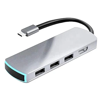 

Type-C to HDMI VGA PD USB 8 in 1 Multi-Functional Docking Station Video Adapter Hub Multiport Expansion Dock
