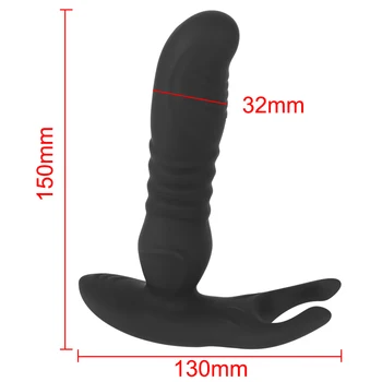 OLO Male Prostate Stimulator Massage Telescopic Dildo Vibrators Wireless Remote Control 10 Speeds Vibrator Sex Toy 6