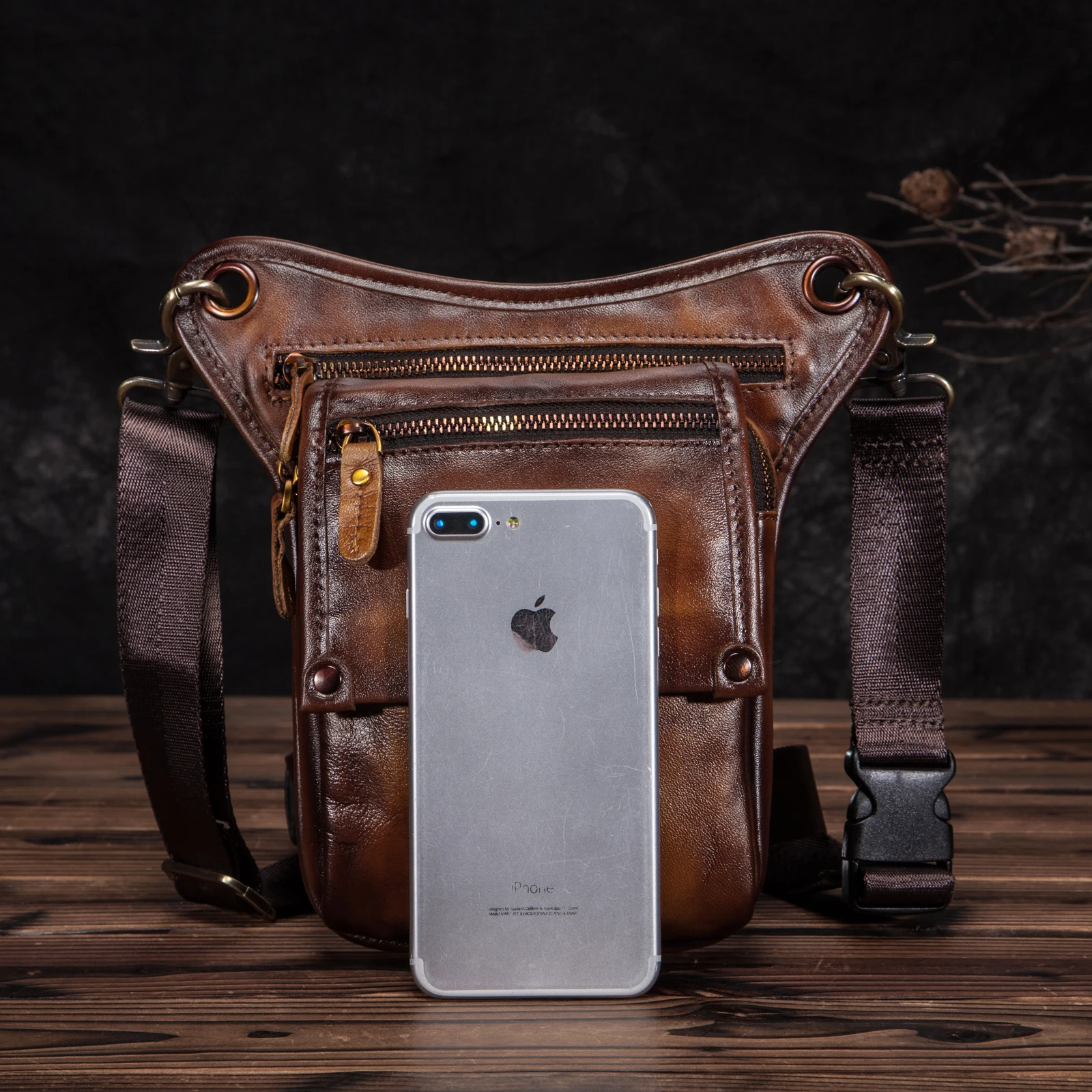 Качественная кожаная Мужская Дизайнерская повседневная классическая сумка-мессенджер модная дорожная поясная сумка 211-4CG