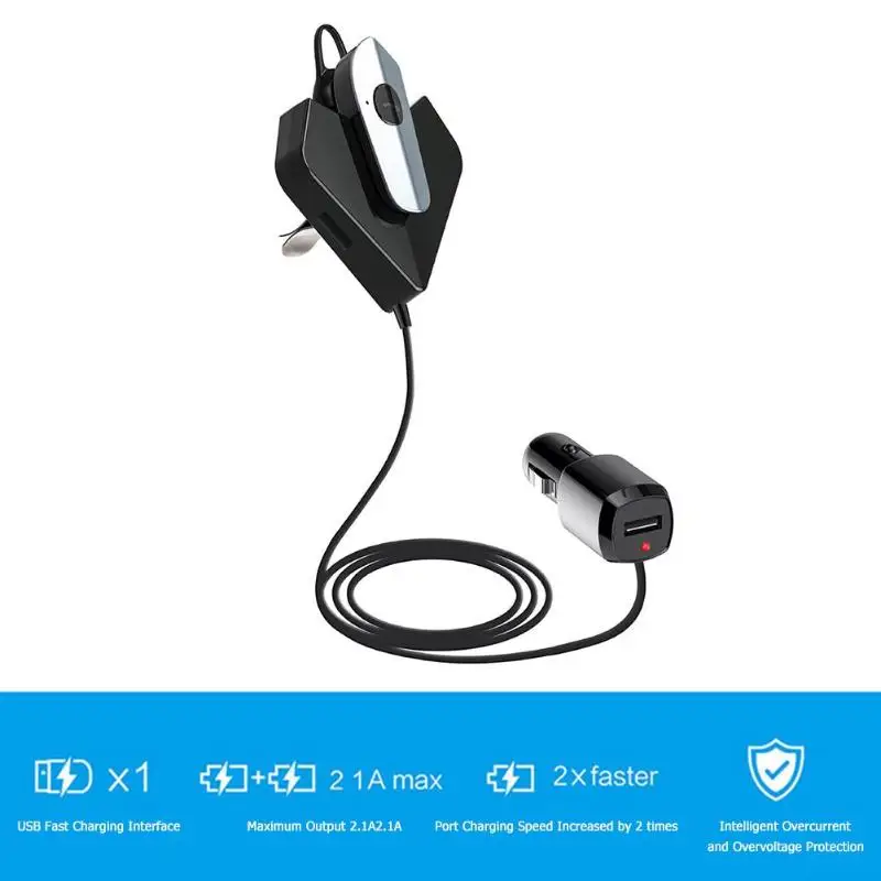 Автомобильный Bluetooth fm-передатчик 8,7x6x13,5 см, автоответчик, подвешивание MP3 плеера, гарнитура, автомобильное USB зарядное устройство для телефона
