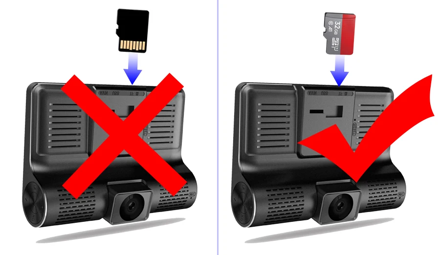 E-ACE Автомобильный dvr 3 камеры s объектив 4,0 дюймов Dash камера двойной объектив с камерой заднего вида видео рекордер Авто регистратор цифровые
