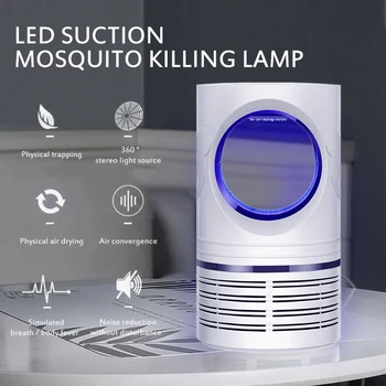 

Photocatalyst Bug Insect UV Light Trap Household Office White USB Rechargeable Mosquito Killer Repellent Lamp Summer Gadget