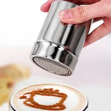Нержавеющая сталь шейкер для кофе и шоколада какао мучной кофе порошок корицы ведро пыли бак кухонный фильтр инструмент для приготовления пищи