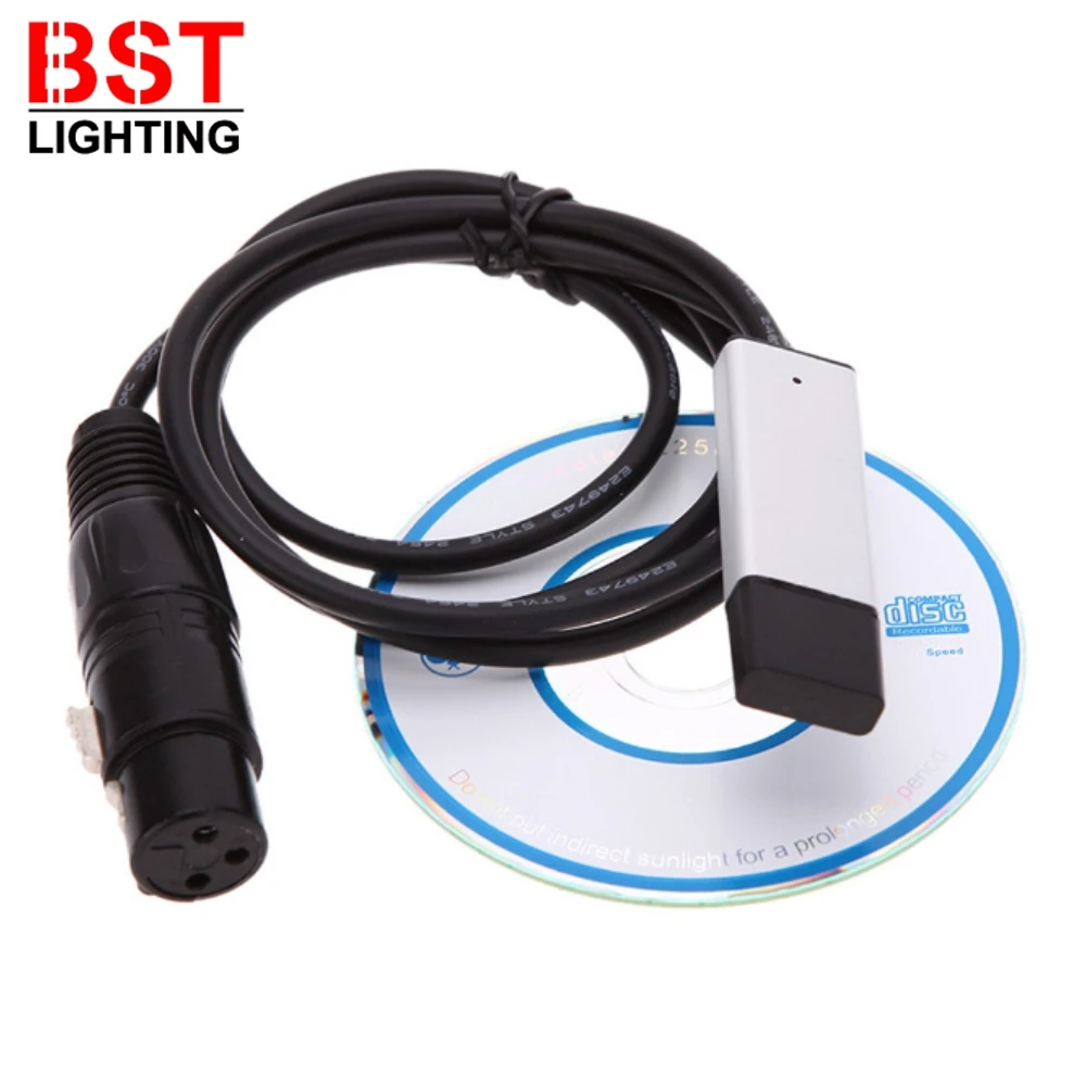 USB to DMX Interface Adapter Cable For Stage Disco Moving Head Light 110cm Length PC DMX512 Controller Signal Conversion dmx controller dmx cable