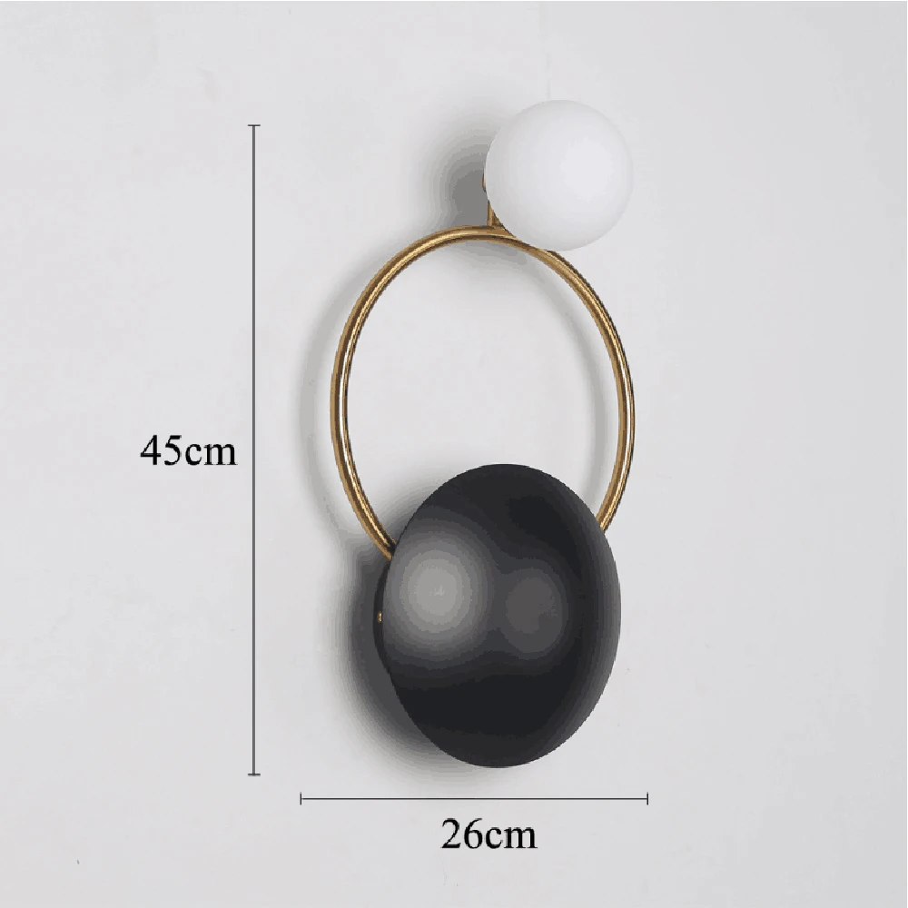 wall lamp post-modern Wall Light Led Wrought iron bed lamp livingroom corridor bedroom building indoor restaurant decoration