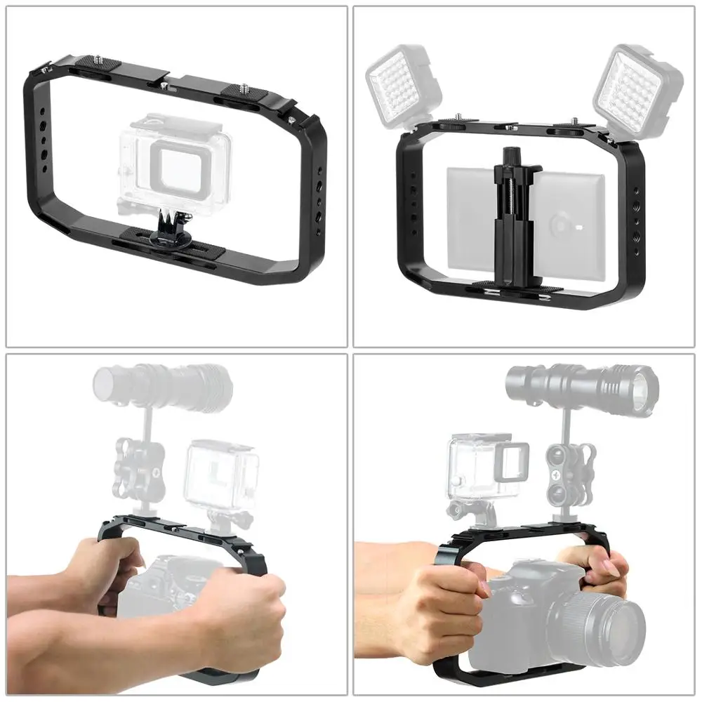Ручная клетка для камеры DJI OSMO Action/YI/EKEN Gopro7 6 держатель подставка смартфона видео