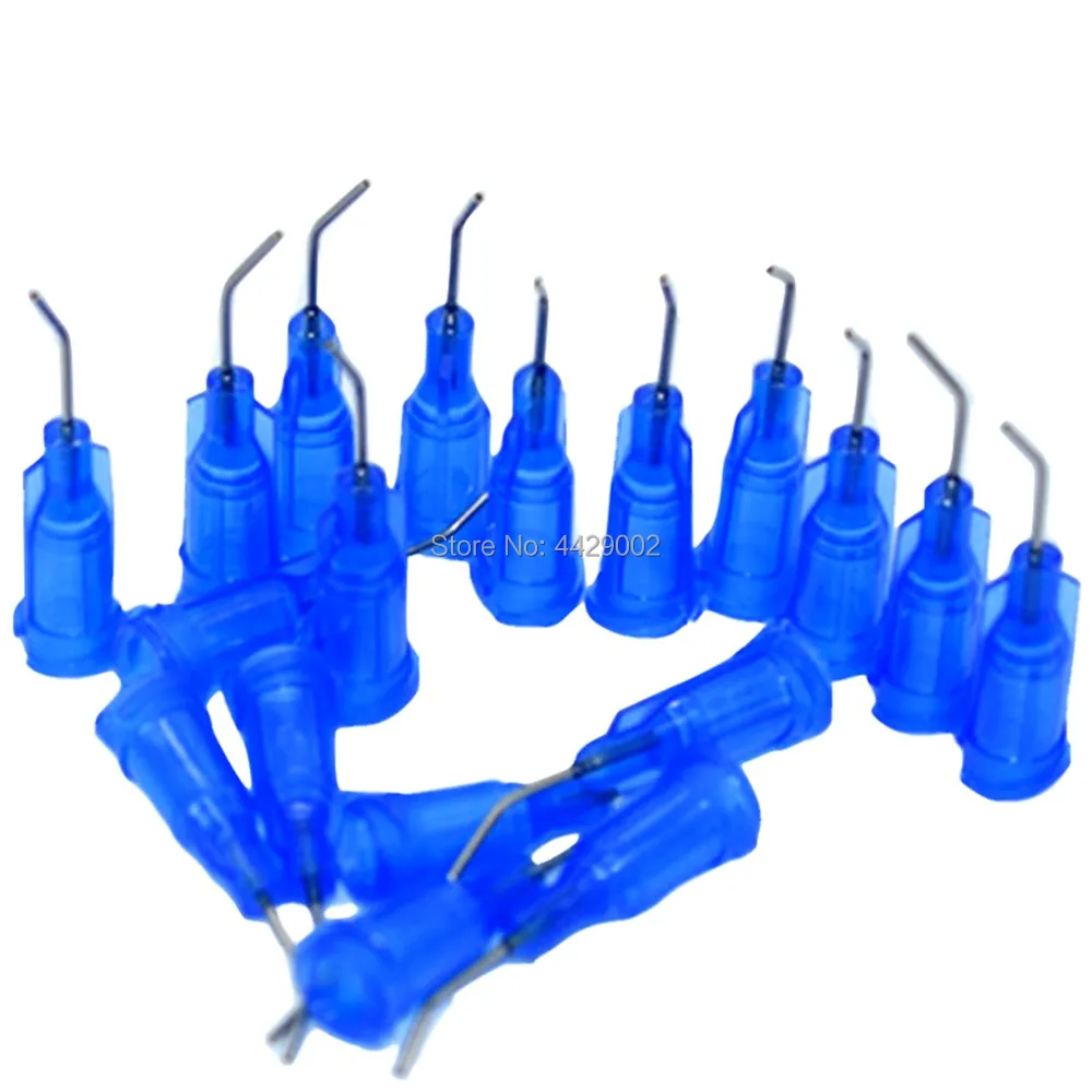 

100pcs 45 Degree Liquid Dispensing Needles 22G Syringe Tips 22 Gauge Glue Adhesives Liquid Mixing Needles Stainless Steel Needle