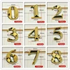 1pc Height 5cm Golden Home Sticker Address Door Label Bronze Modern House Number Digital #0-9 Hotel Apartment Door Plate ► Photo 3/6