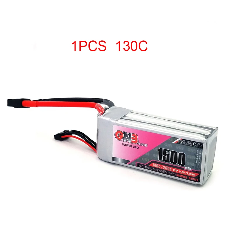 Высокая Скорость RC автомобиль 110C 120c 130C Lipo батарея Gaoneng GNB 14,8 V 1500mAh 4S Lipo батареи модели радиоуправляемого дрона аксессуары для мультикоптера - Цвет: 1pcs 130c