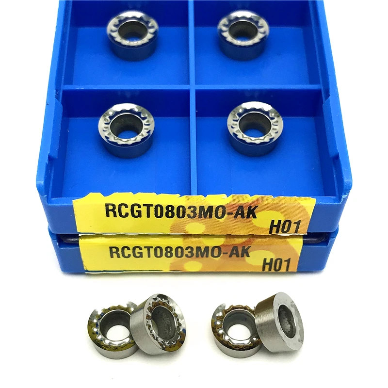RCGT0803MO AK H01 фрезерные Вставки Алюминиевый Токарный Инструмент индексируемый